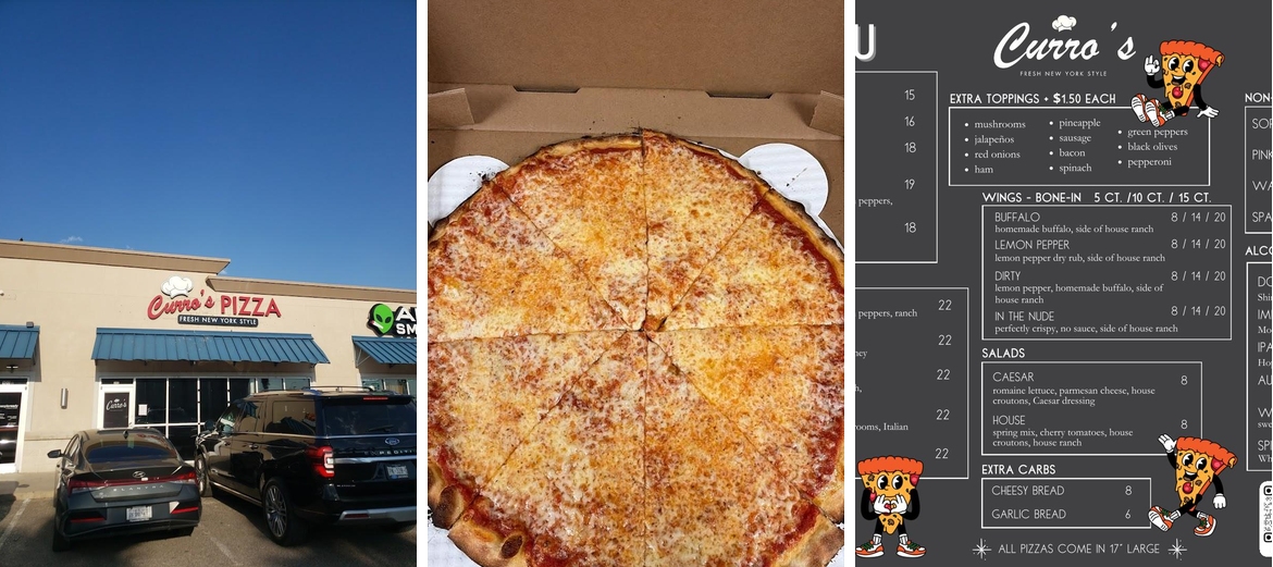 Curro's Pizza Menu